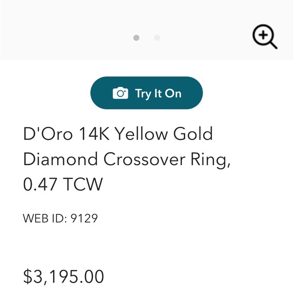Effy D’Oro 14k yellow gold diamond crossover ring 0.47TCW brought 1/24 size 7 - Picture 2 of 5